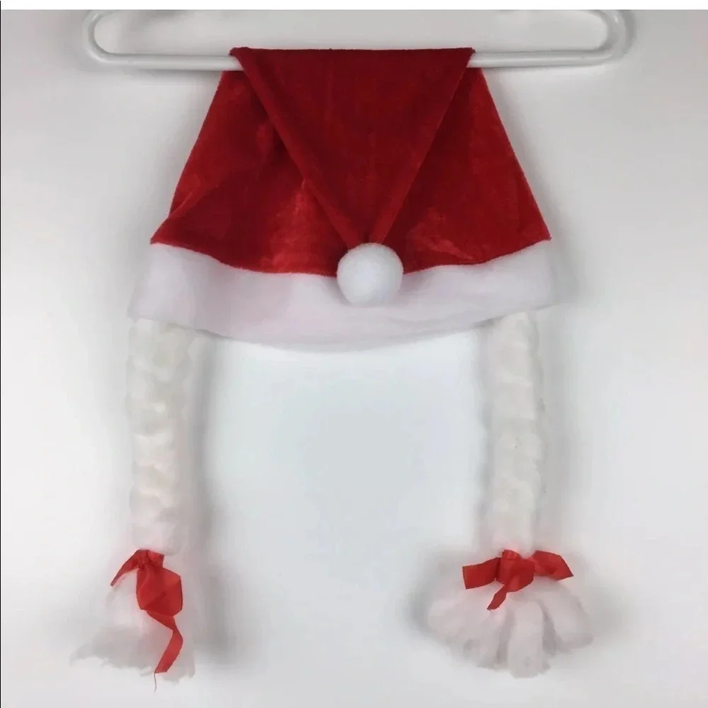 Little Miss Santa’s Helper Dress Large 12-14‎ Hat Costume Christmas Holiday Red